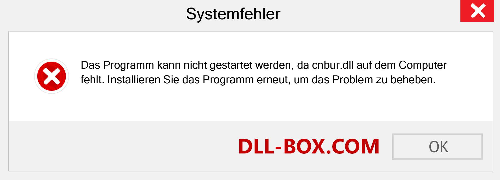 cnbur.dll-Datei fehlt?. Download für Windows 7, 8, 10 - Fix cnbur dll Missing Error unter Windows, Fotos, Bildern